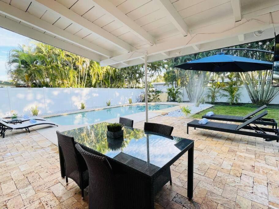 劳德代尔堡Tropical Oasis House Private Pool Family Yard别墅 外观 照片