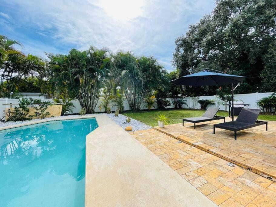 劳德代尔堡Tropical Oasis House Private Pool Family Yard别墅 外观 照片